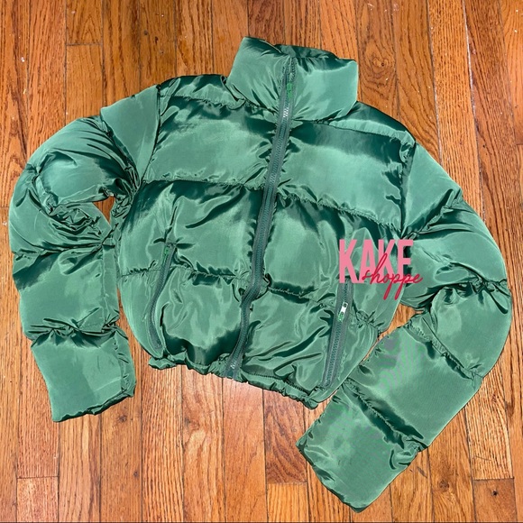 Kake Shoppe - Bubble Puffer Crop Bomber Jackets - Picture 1 of 4